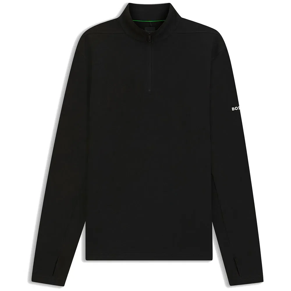 Мужской свитшот с полузастежкой-молнией BOSS Active 10280191, Black