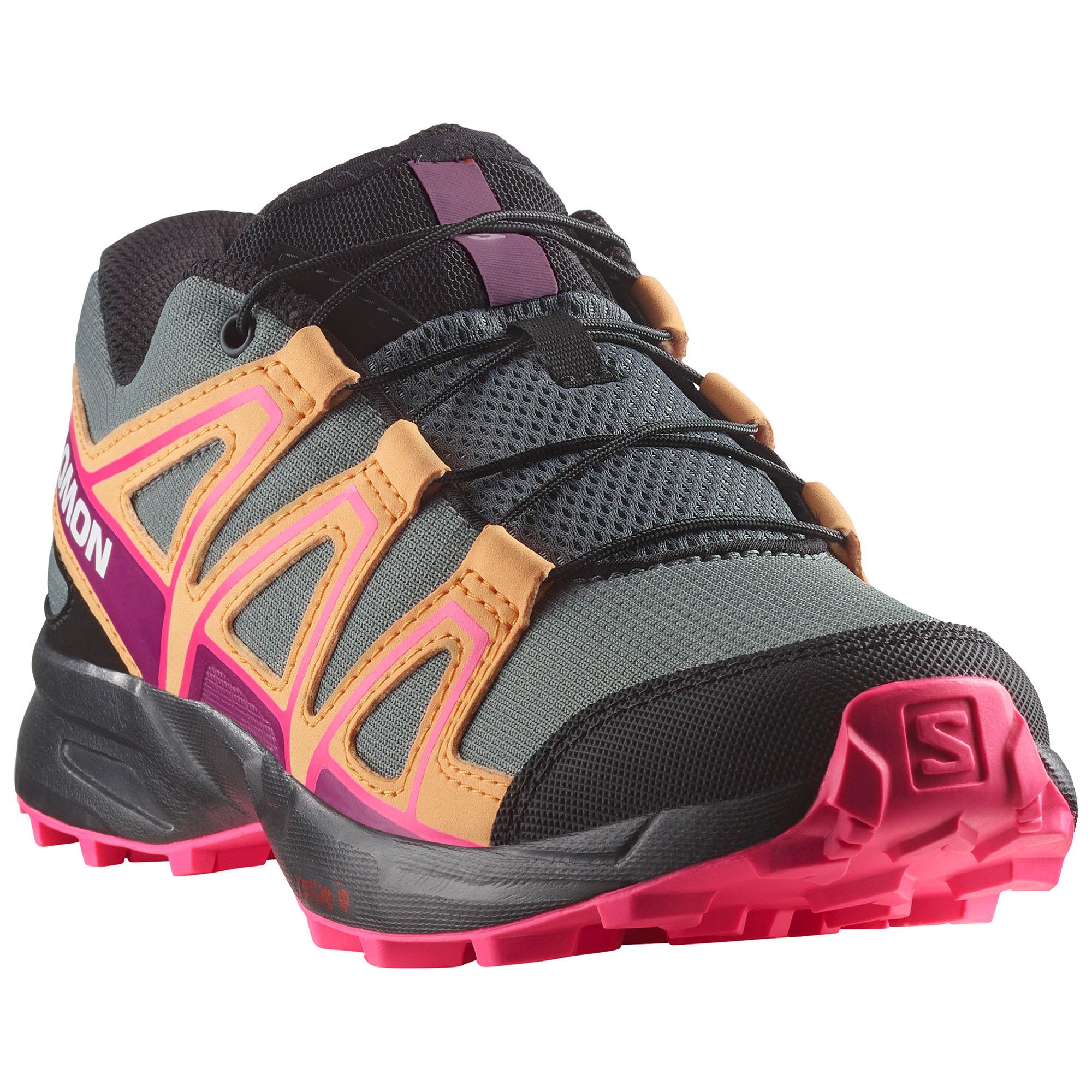 Детские походные ботинки Speedcross Salomon, Sedona Sage/Papaya/Knockout Pink — фото 2