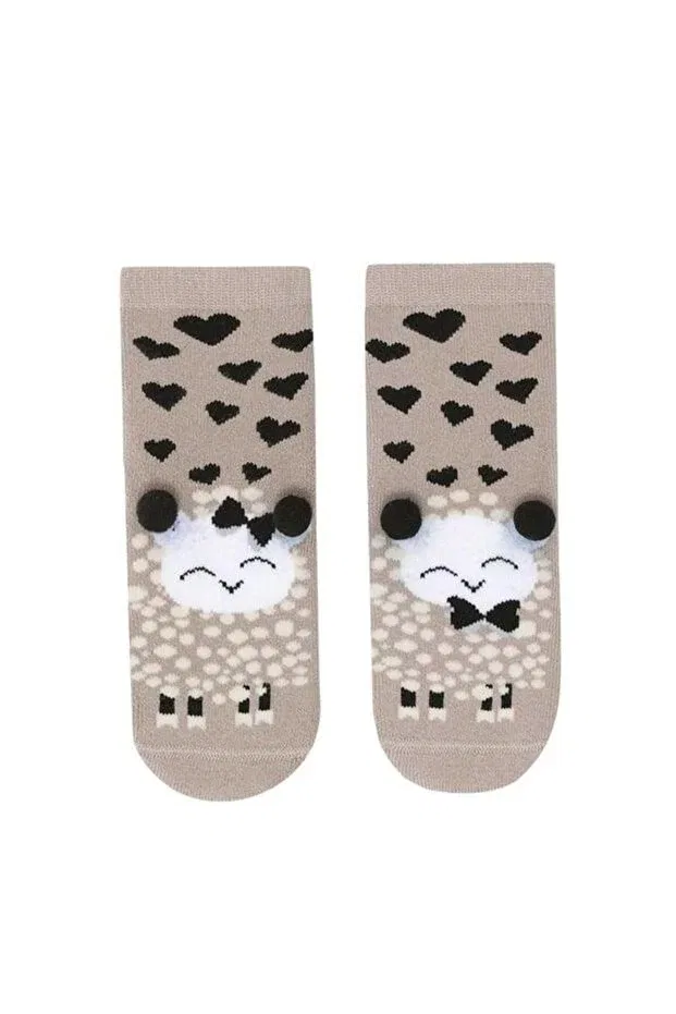 Детские носки с принтом Bony Socks, Beige