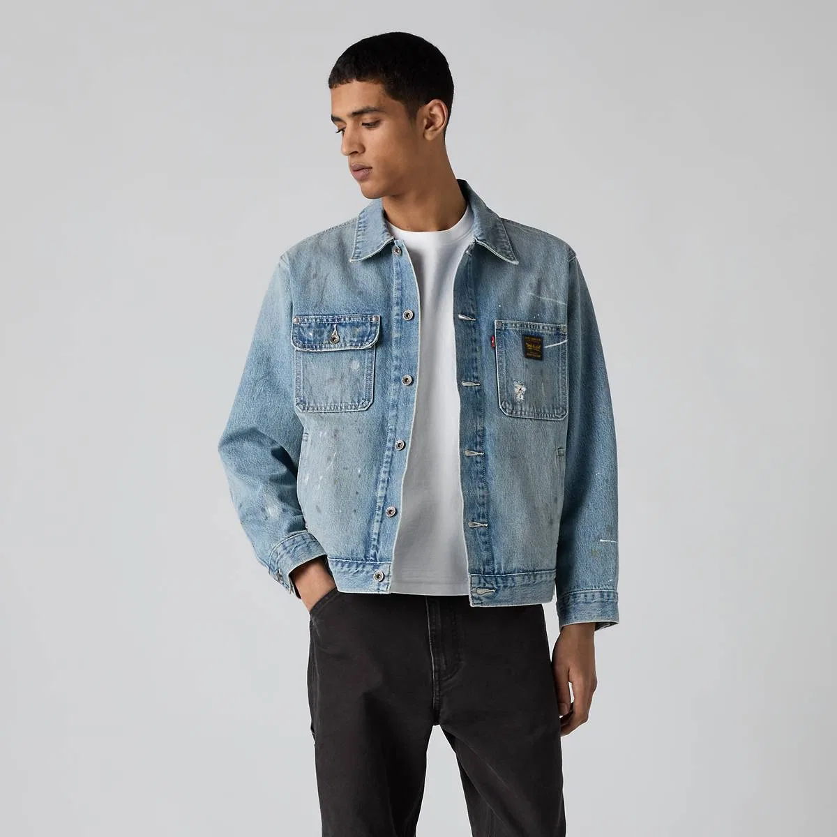 Джинсовая куртка-тракер Sunrise Levi's, Diving Ducks Distressed - Medium Wash — фото 3