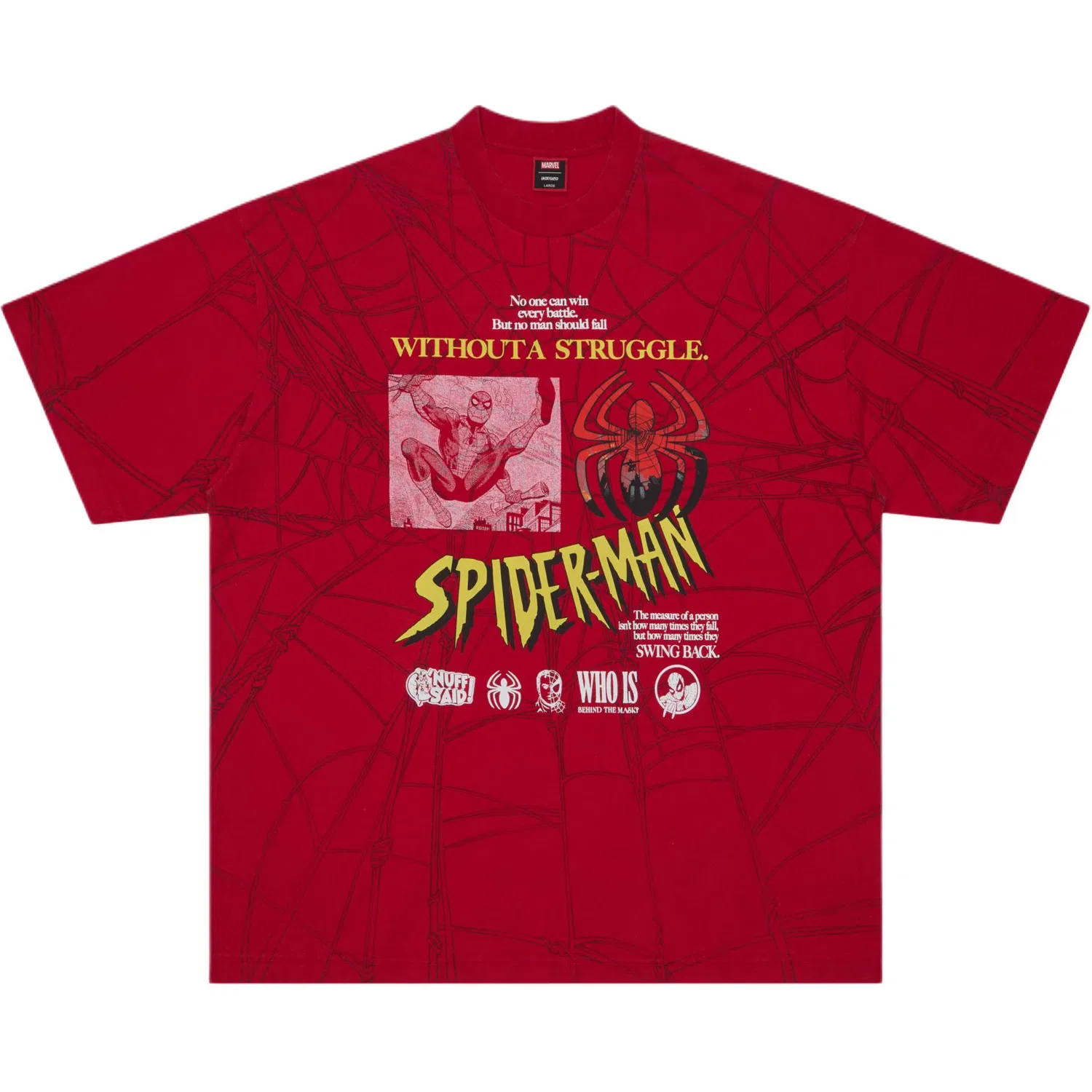 Детская футболка с принтом Spider Man Collaboration Collection UNDEFEATED, Red