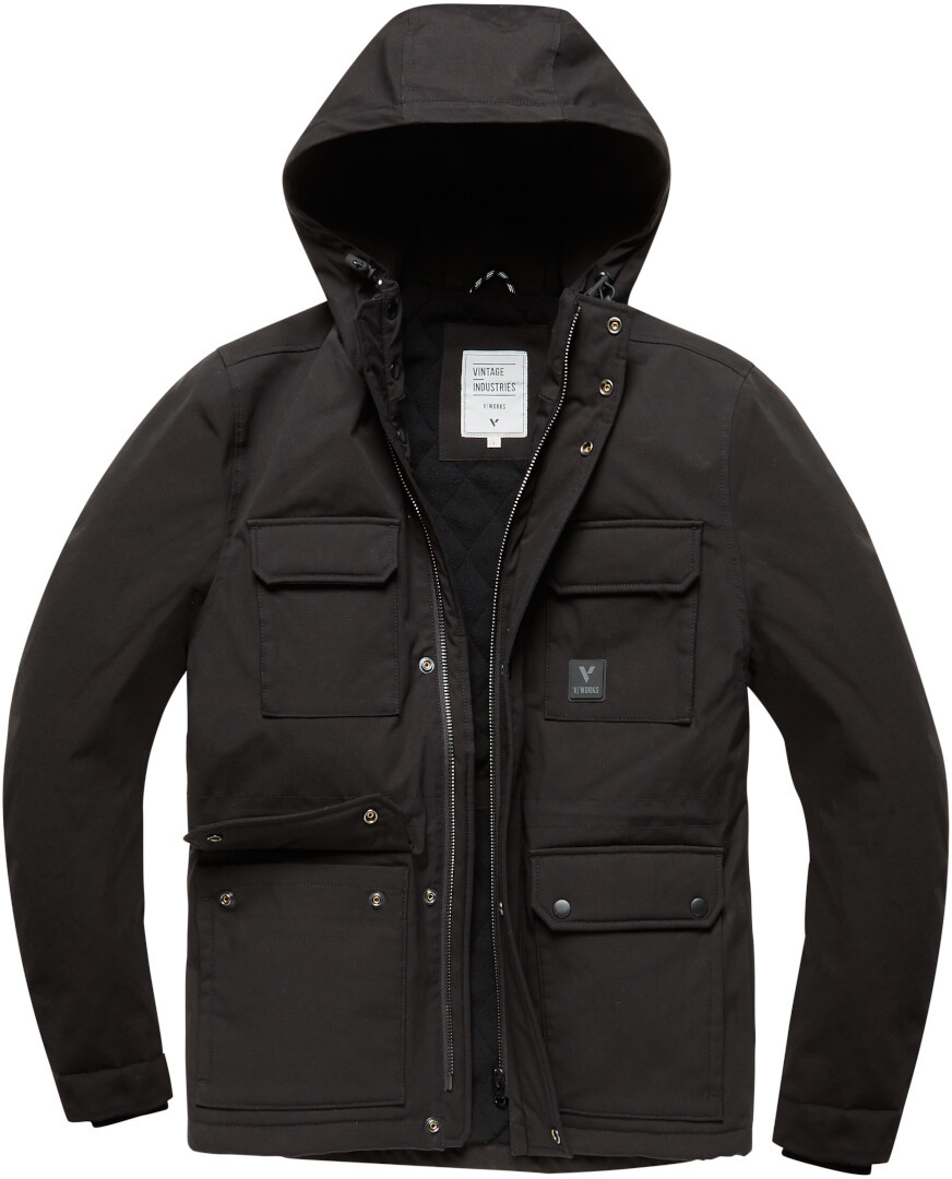 

Куртка Vintage Industries Winston, черная, Черный, Куртка Vintage Industries Winston, черная