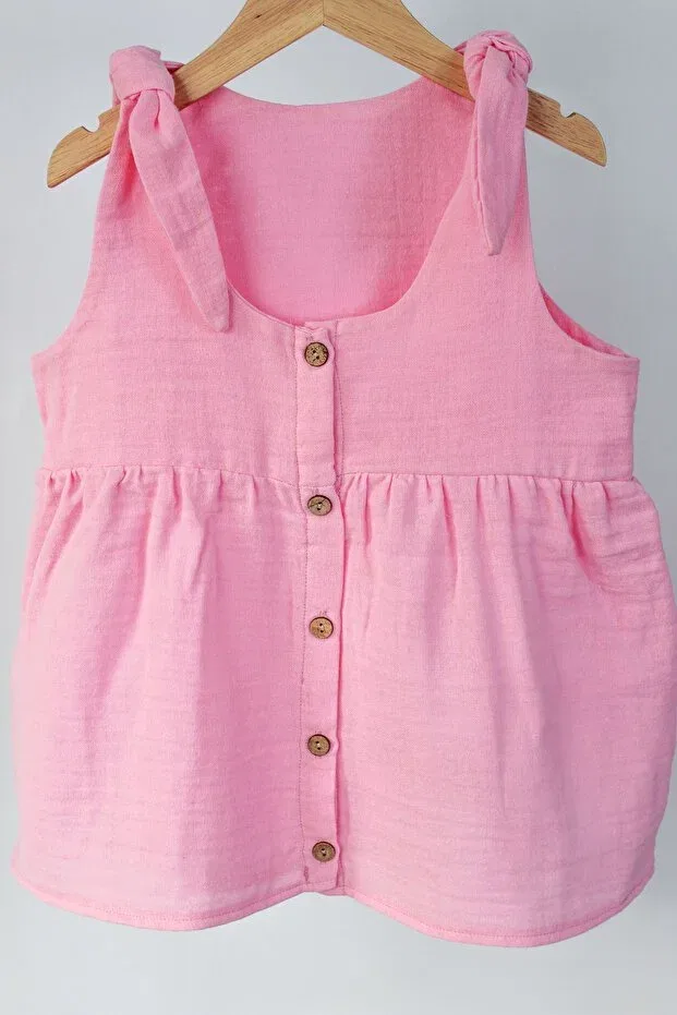 Детское платье для девочек хлопковое O&G Collection, Pink — фото 2