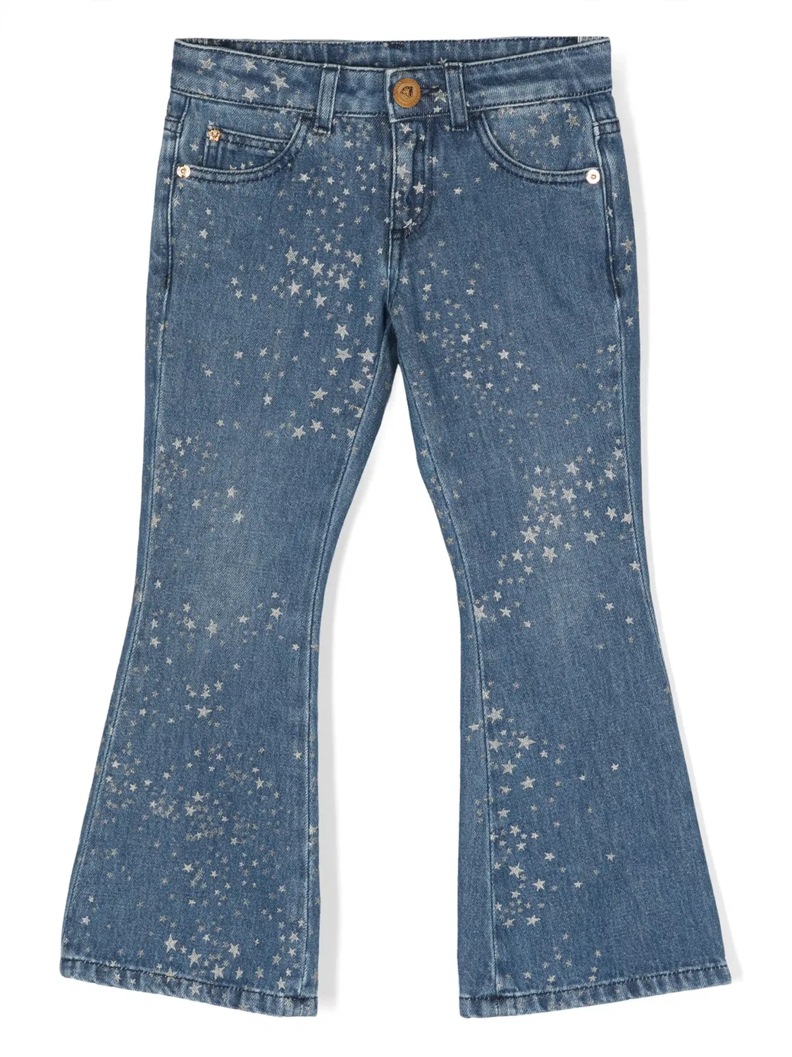 Джинсы с расклешенным кроем Stars Versace, синий