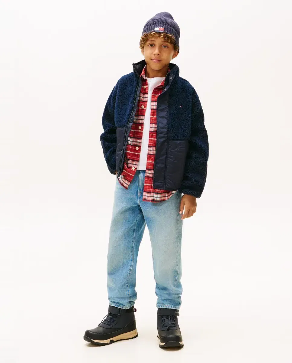 Детская куртка-бомбер для мальчиков с принтом Tommy Hilfiger, Azul — фото 4