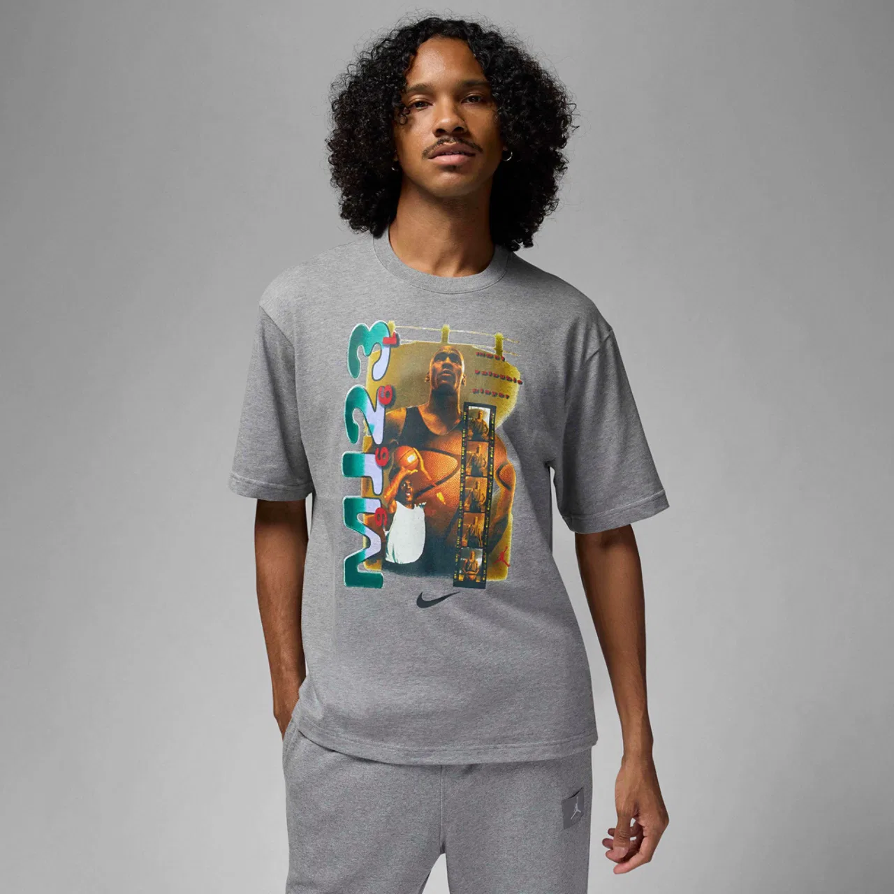 Футболка мужская MJ 23 Jordan, цвет Carbon Heather/Black