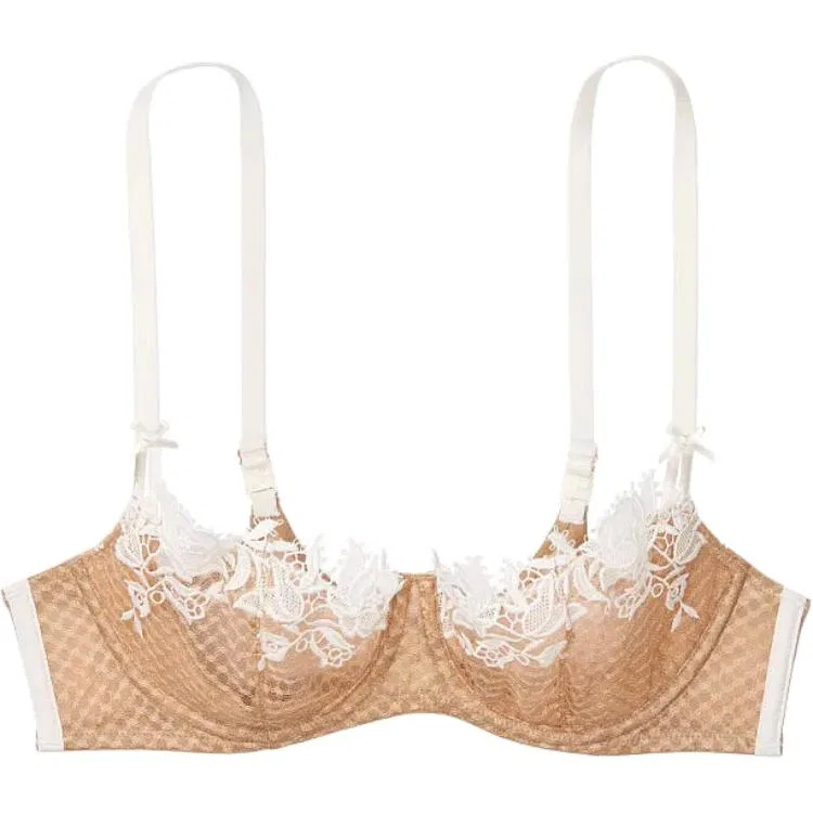 Женский бюстгальтер с кружевом DREAM ANGELS Victoria's Secret, Nude Coconut White Lace