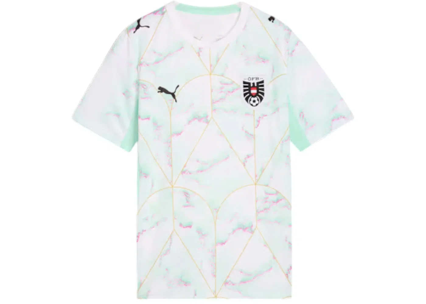 Детская футбольная джерси с длинным рукавом Puma Jersey Puma White/Mint Melt