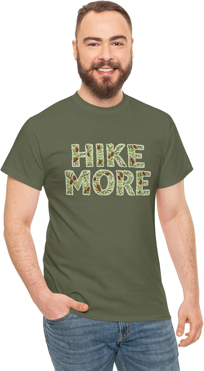 Футболка с принтом Hike More, хлопок, Military Green — фото 2