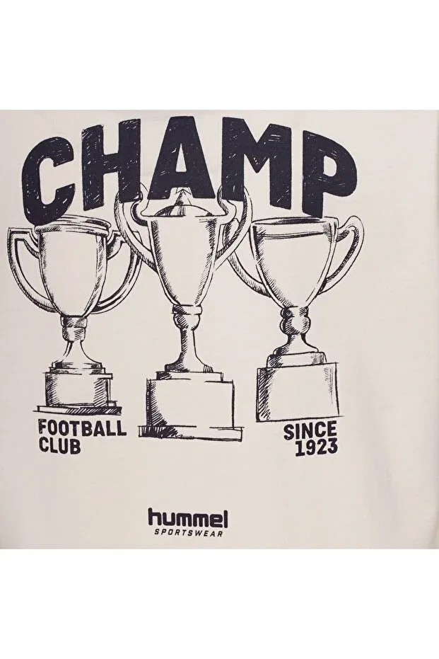 Детская футболка для мальчиков хлопковая Anarosa children's short sleeve t-shirt Hummel, Ecru — фото 4