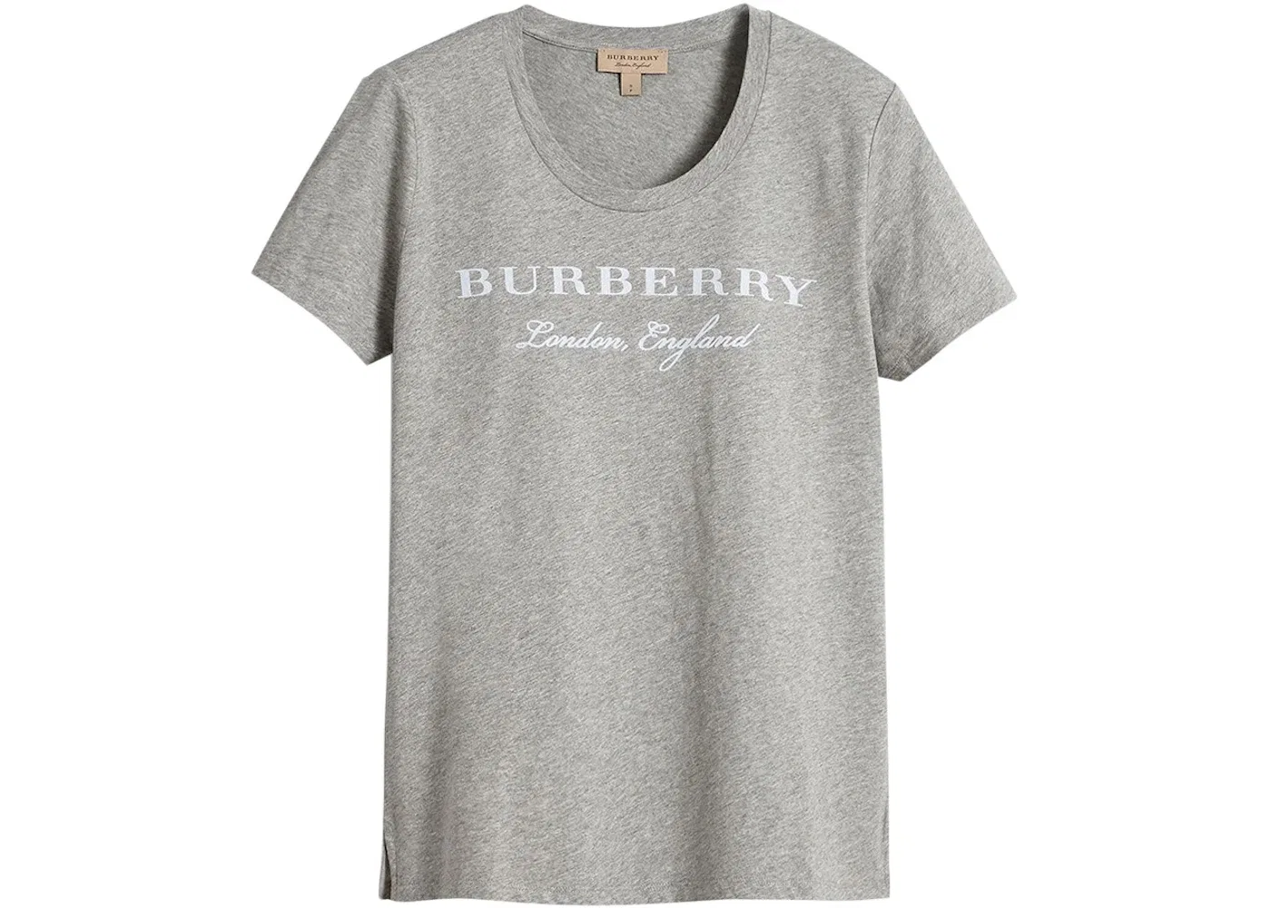 Женская футболка с принтом Classic Logo Burberry, Gray