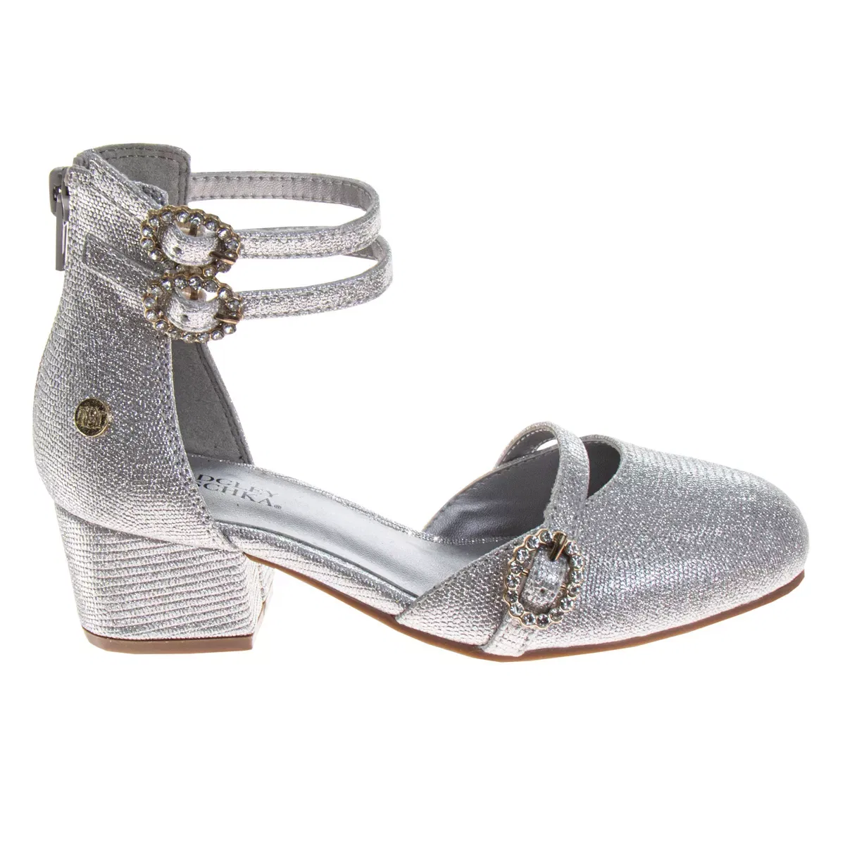 Детские туфли для девочек классические Badgley Mischka, Silver — фото 2