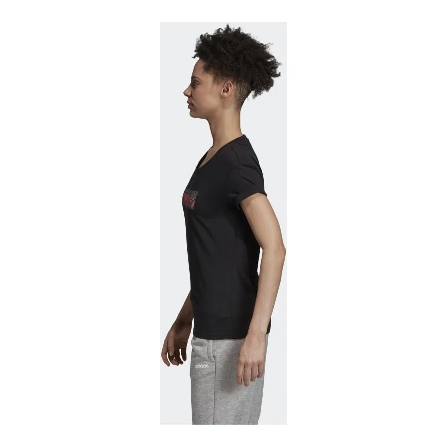 Женская футболка с цифровым принтом adidas EI4565 W Spcl Prnt T 2, Черный — фото 2