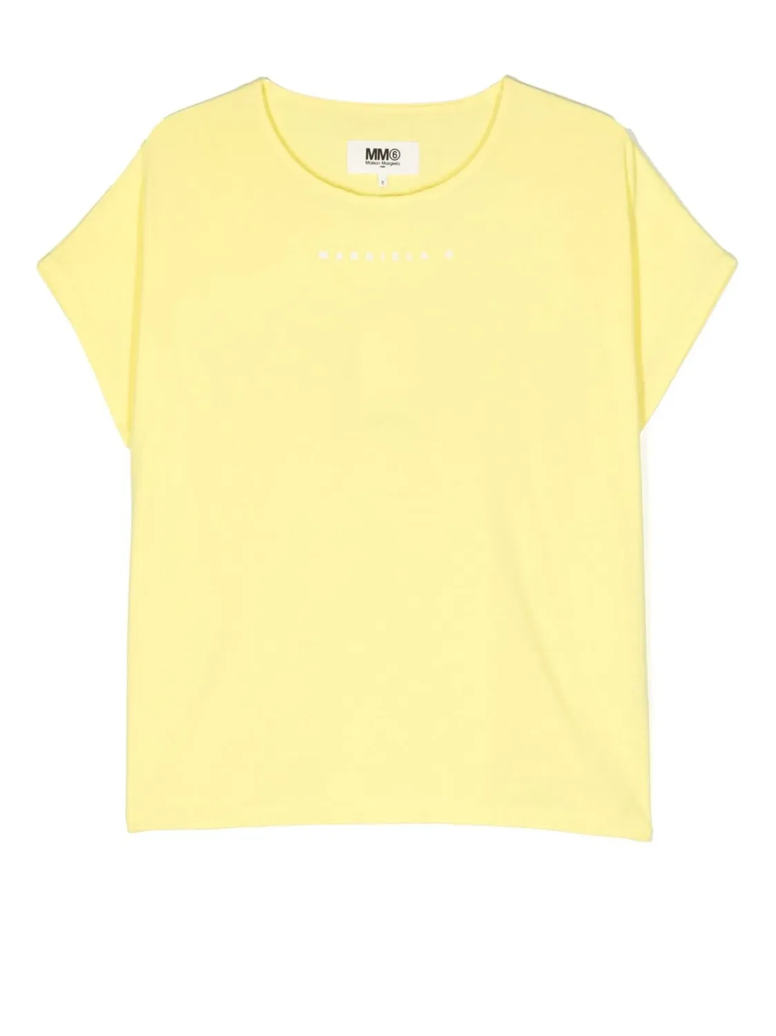 Хлопковая футболка с логотипом MM6 Maison Margiela, желтый