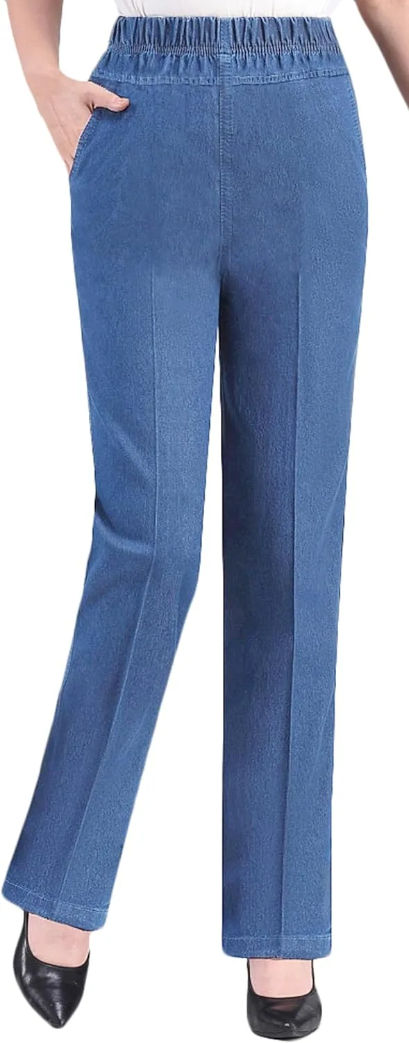 

Женские джинсы Youhan из хлопка с эластичным поясом