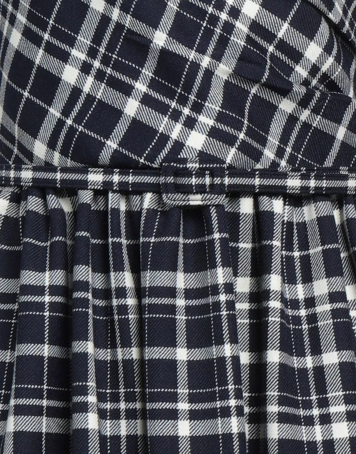 Женское платье-трапеция из фланели с V-образным вырезом Dior, темно-синий — фото 4