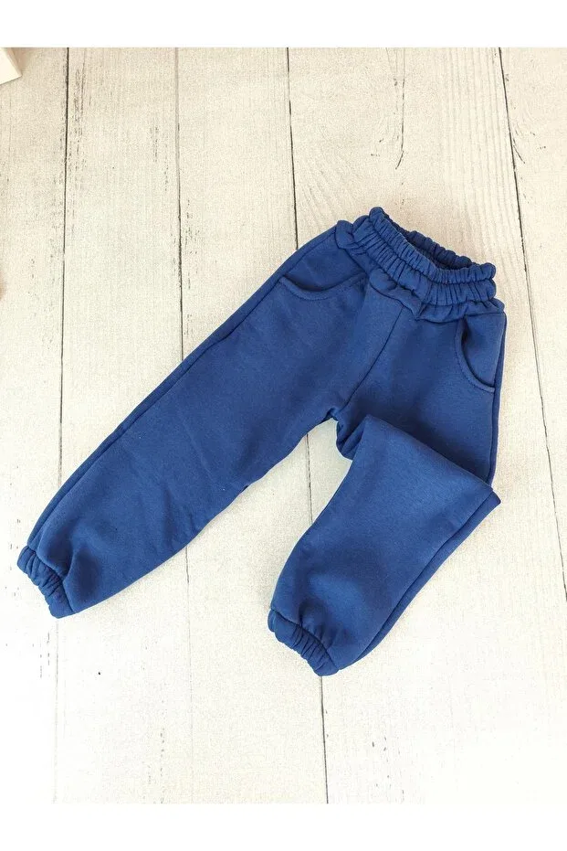 Спортивные штаны детские для мальчиков с высокой посадкой Basics Pour La Riviere, Navy Blue