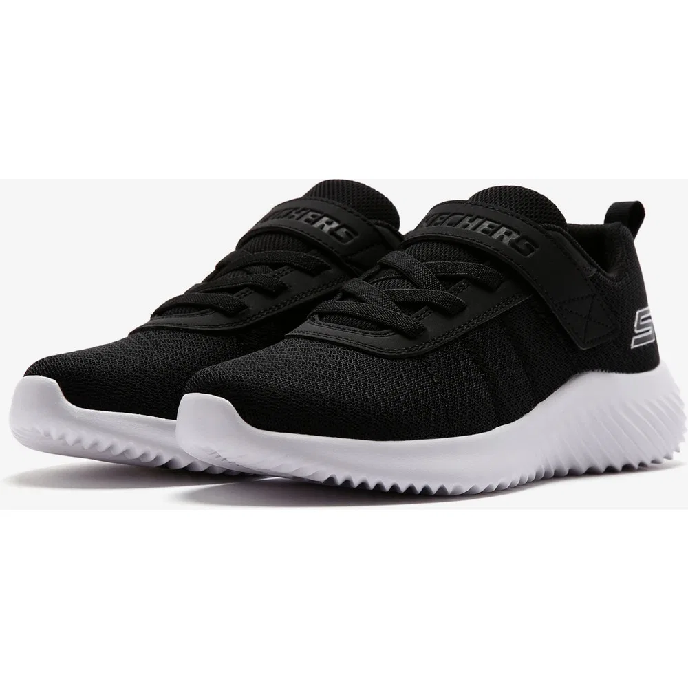 Детские спортивные кроссовки для мальчиков с амортизацией Bounder Baronik Black Skechers — фото 3