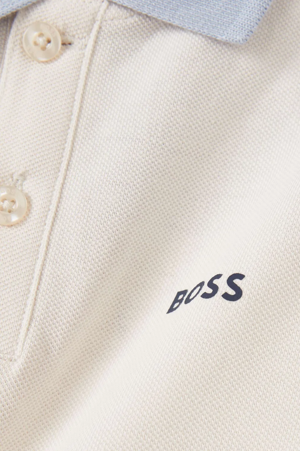 Футболка поло с вырезами хлопковое пике BOSS Kidswear — фото 3