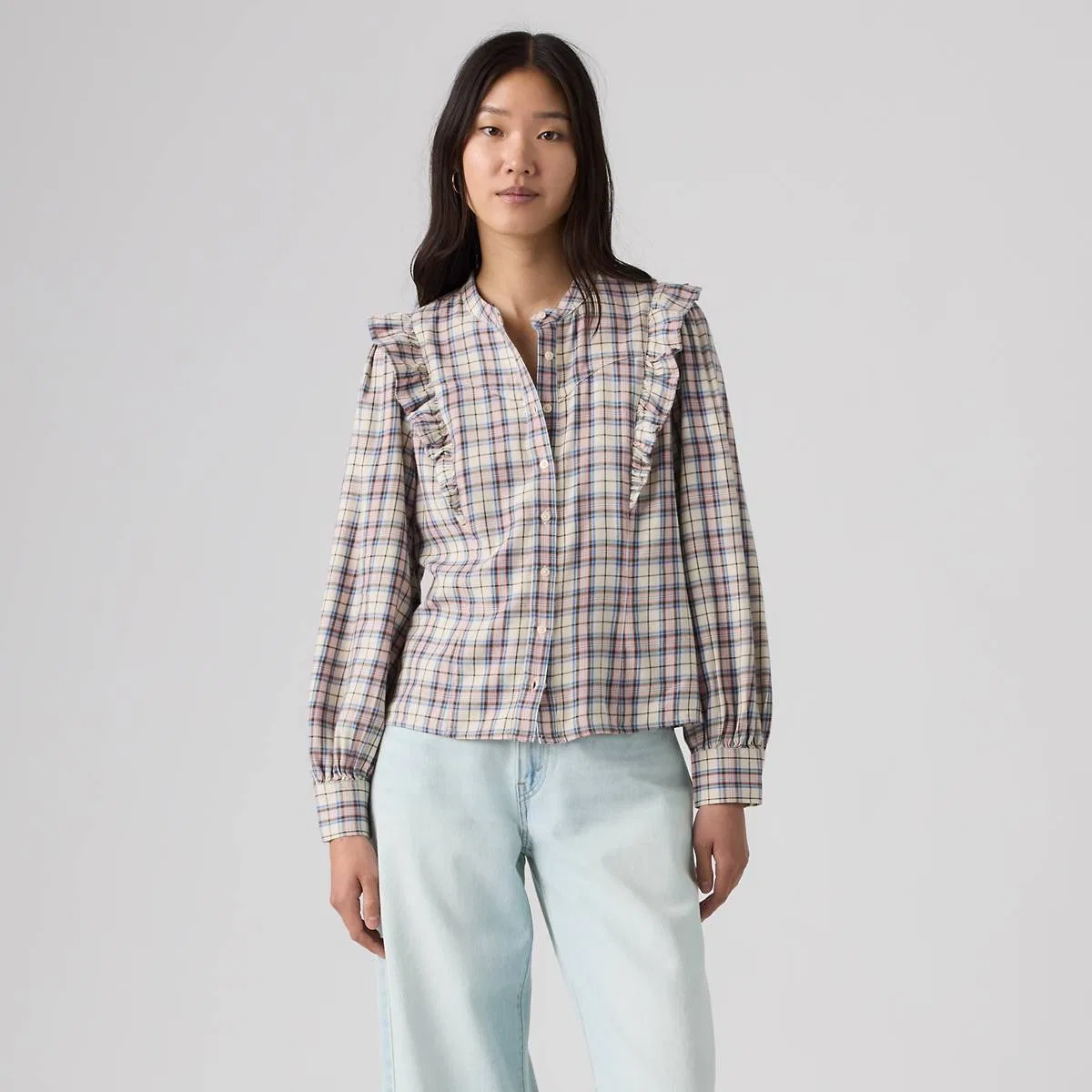 Рубашка в стиле вестерн Джесси Levi's, Poppi Plaid White Swan - Multi-Color — фото 3