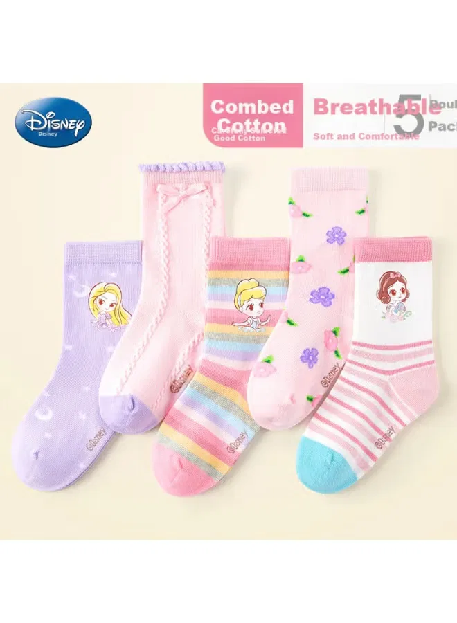 Носки детские с принтом, 5 пар, Disney