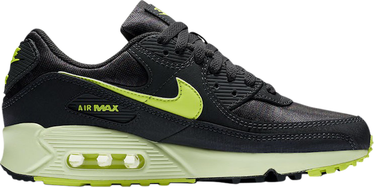 Кроссовки Nike Wmns Air Max 90 'Dark Smoke Grey Volt', серый - фото