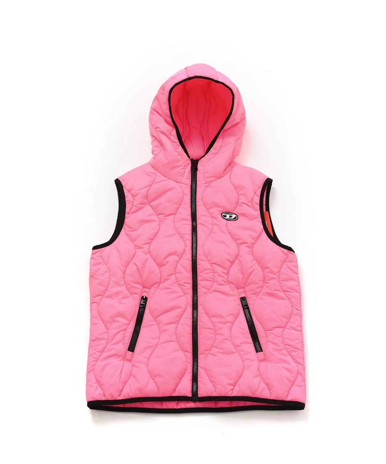 Детская стеганая безрукавка с логотипом DIESEL KIDS, Pink