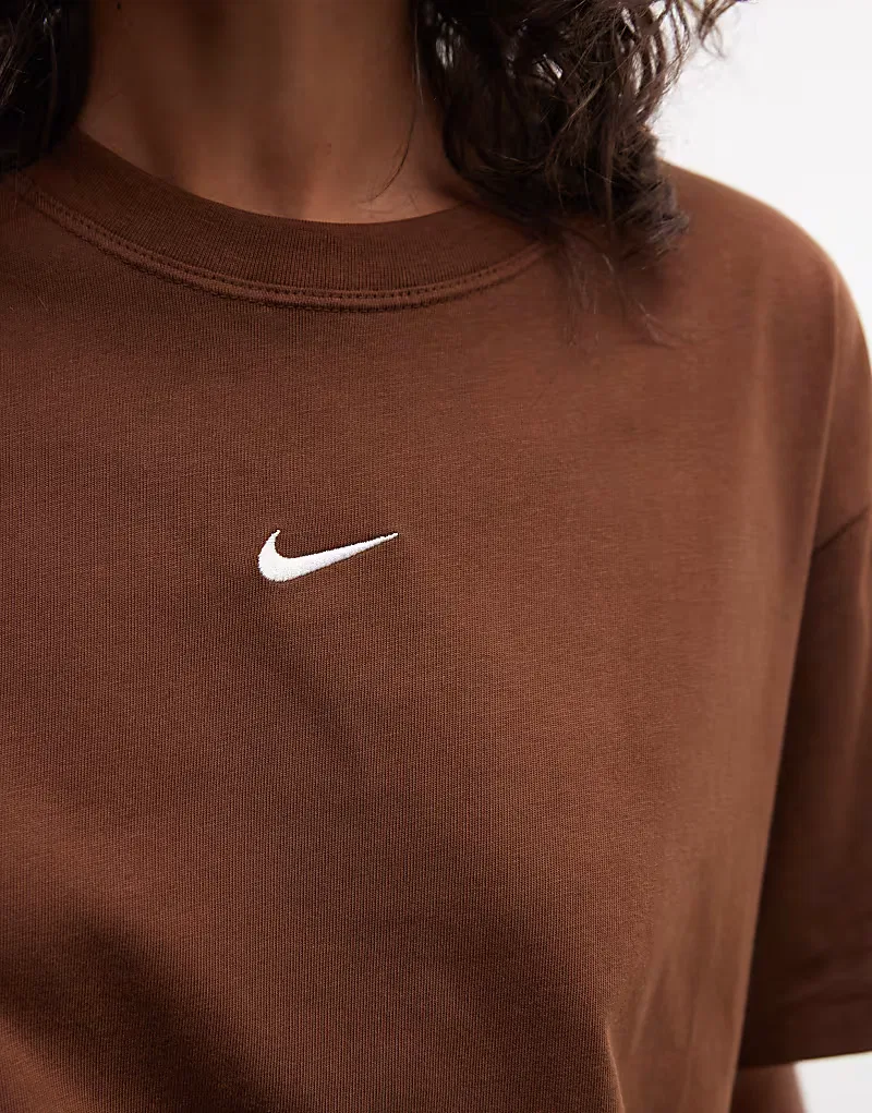 Классическая футболка Nike, коричневый — фото 3