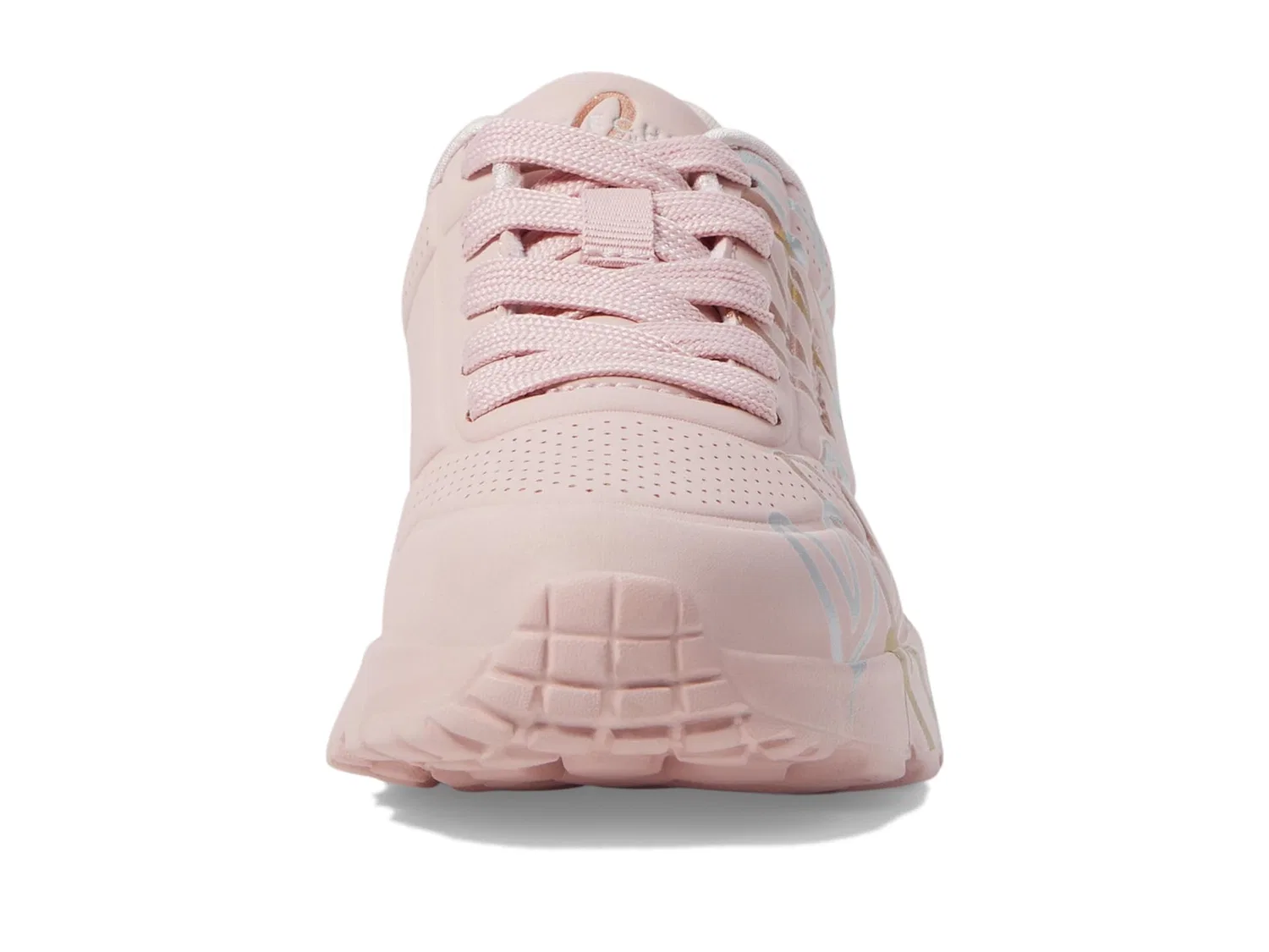 Детские кроссовки для девочек с принтом Skechers Uno Lite Metallic Love, Mauve Multicoloured — фото 2