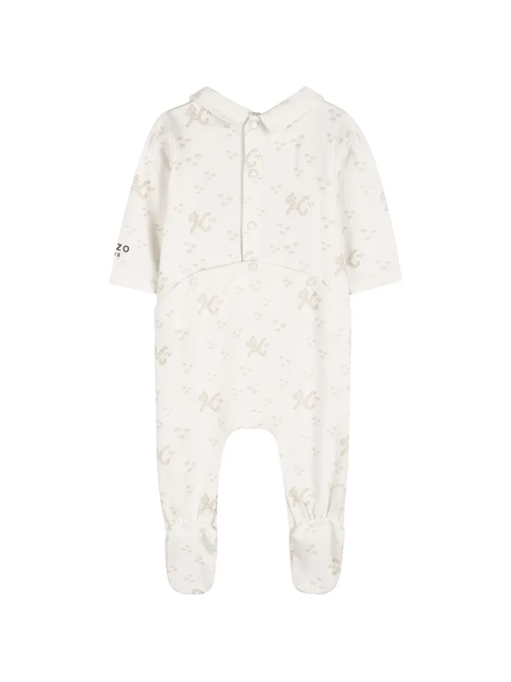 Комплект с монограммой Kenzo Kids, бежевый — фото 4