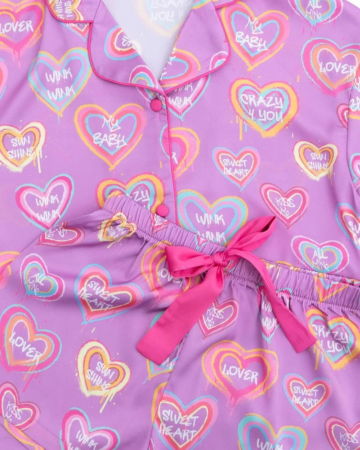 Детский комплект пижамы с шортами Silky Crazy 4 You Sunshine Society, мультиколор — фото 2