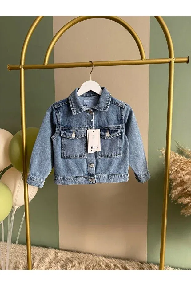 Джинсовая куртка унисекс для девочек и мальчиков Butik — фото 2