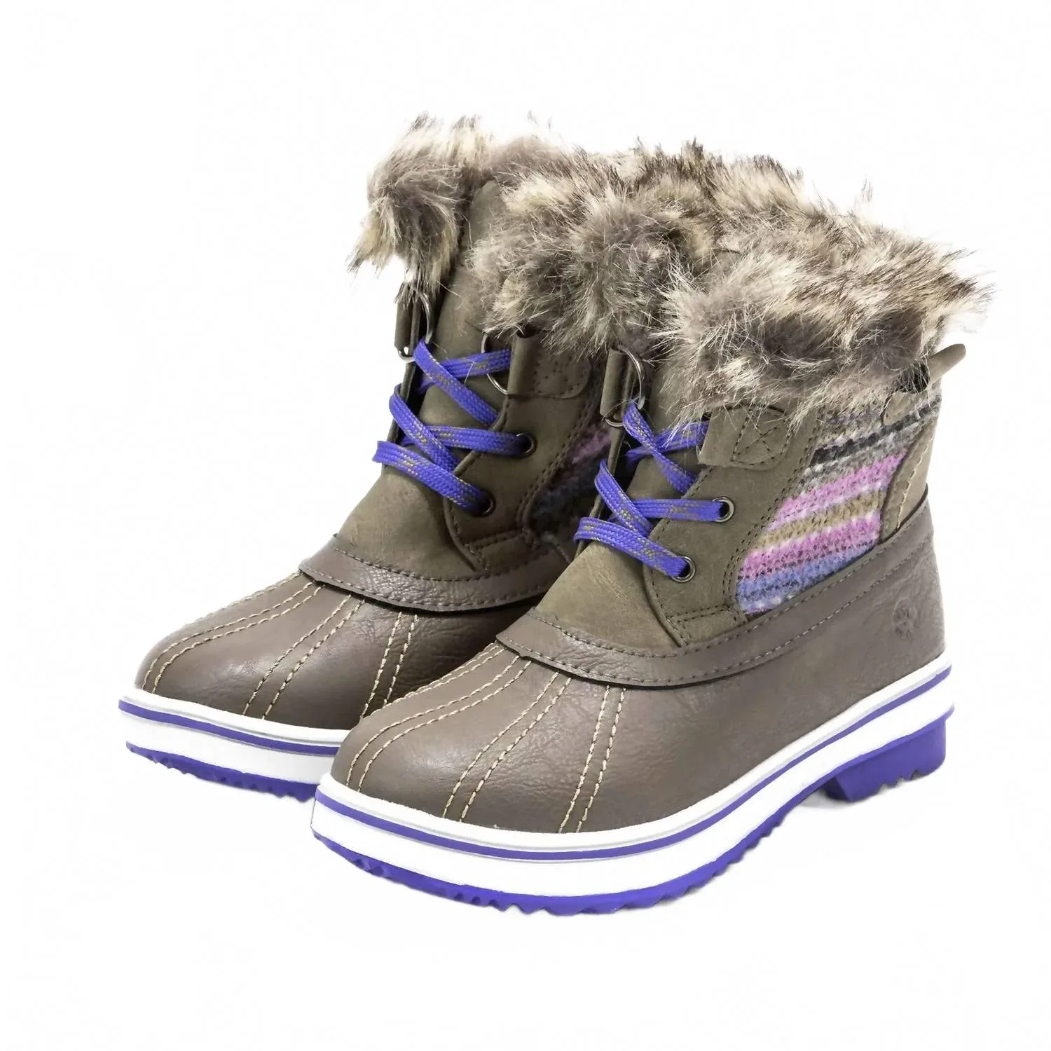 Детские зимние ботинки для девочек с искусственным мехом Brookelle Snow Boot Northside, Stone — фото 2