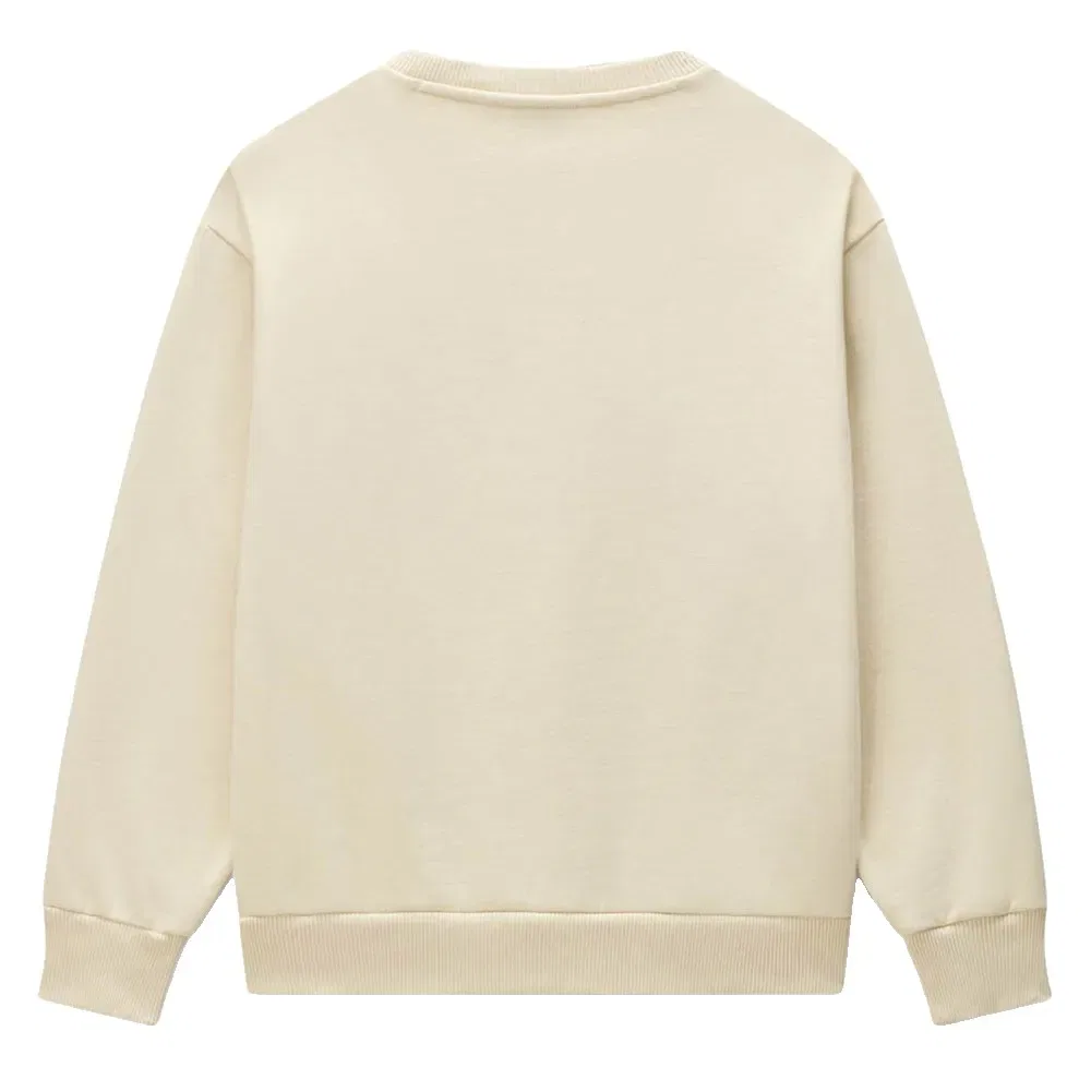 Детское худи с принтом New Box Logo Crew Napapijri, Beige — фото 4