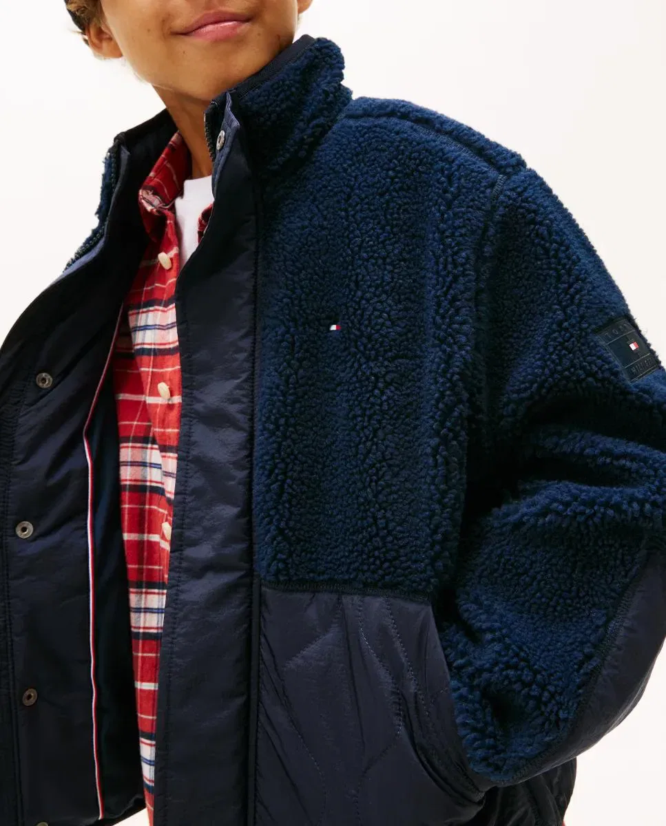 Детская куртка-бомбер для мальчиков с принтом Tommy Hilfiger, Azul — фото 3
