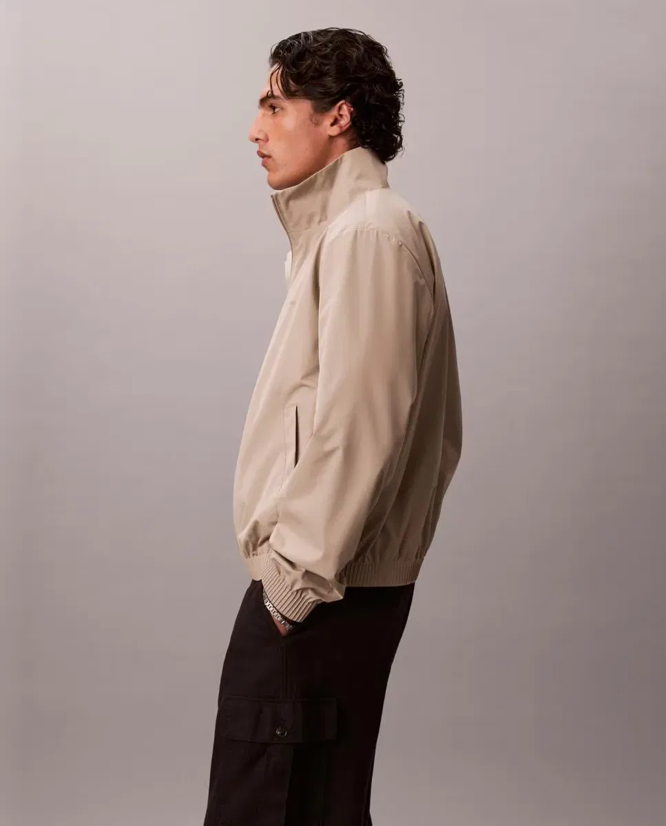 Мужская куртка-бомбер из полиэстера Calvin Klein, Beige — фото 4