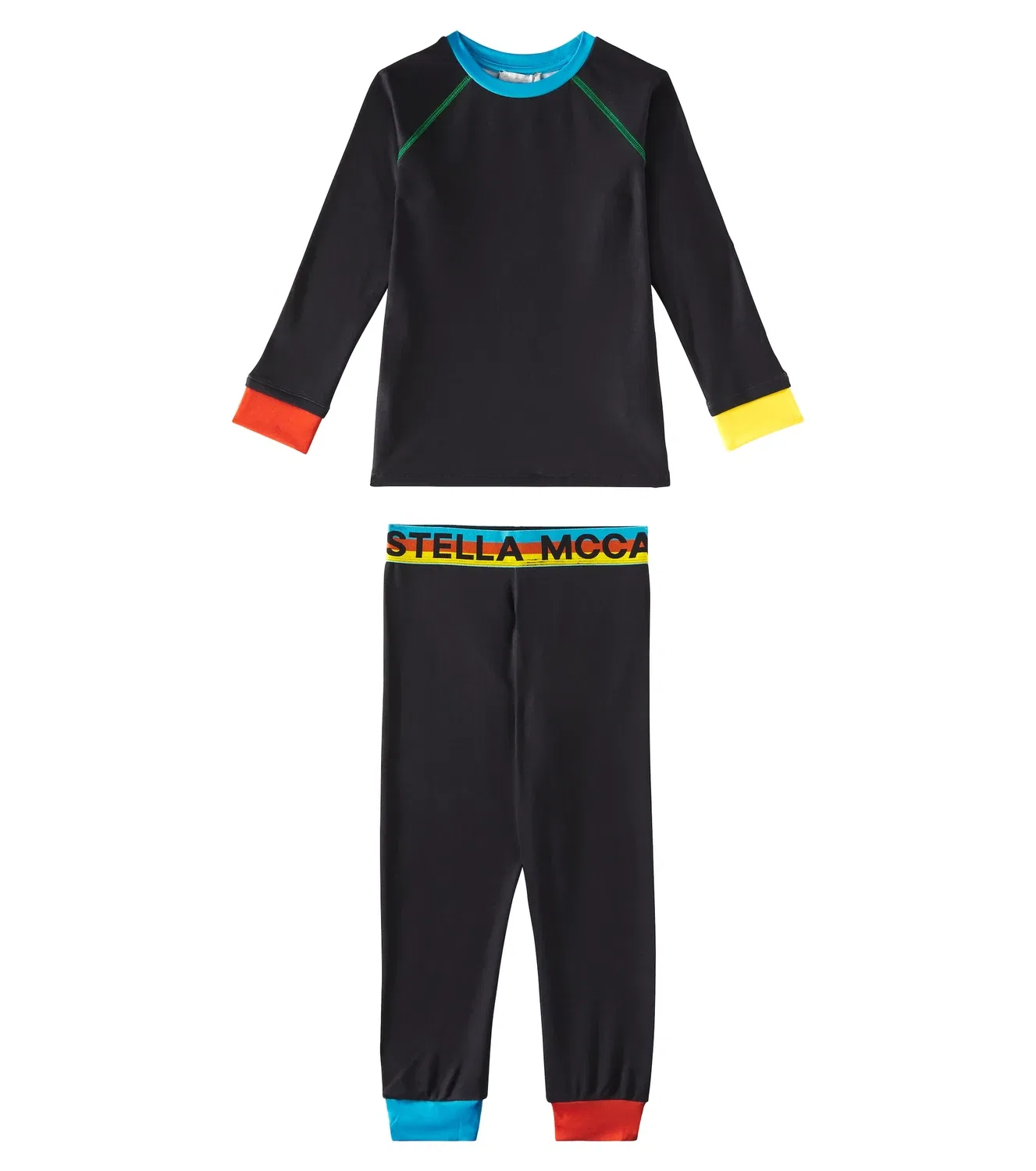 Комплект из джерси-свитшота и спортивных штанов Stella Mccartney Kids, черный