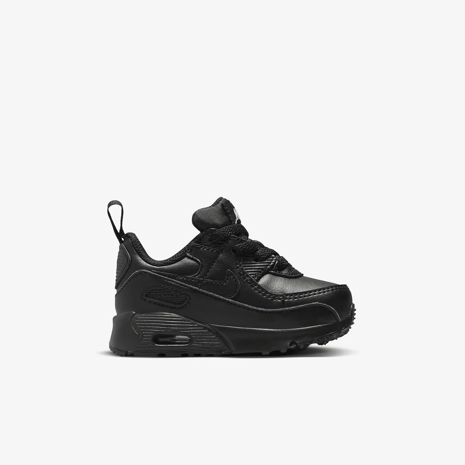 Детские кроссовки для девочек с системой EasyOn Nike Air Max 90, Black/Black/Black-Black — фото 3