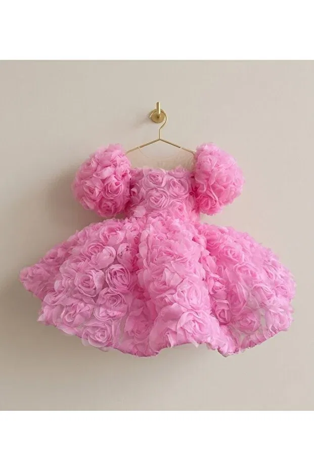Детское платье для девочек с принтом Boutique Roselyn Hobi, Pink