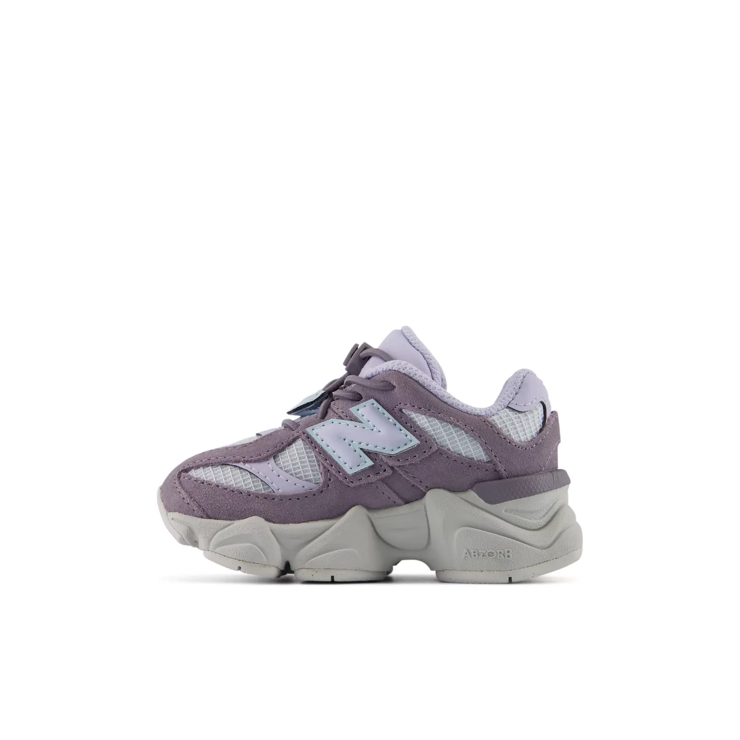 Детские кроссовки для малышей с эластичной шнуровкой 9060 Bungee New Balance, Smoked Violet With Off-Line Grey — фото 3