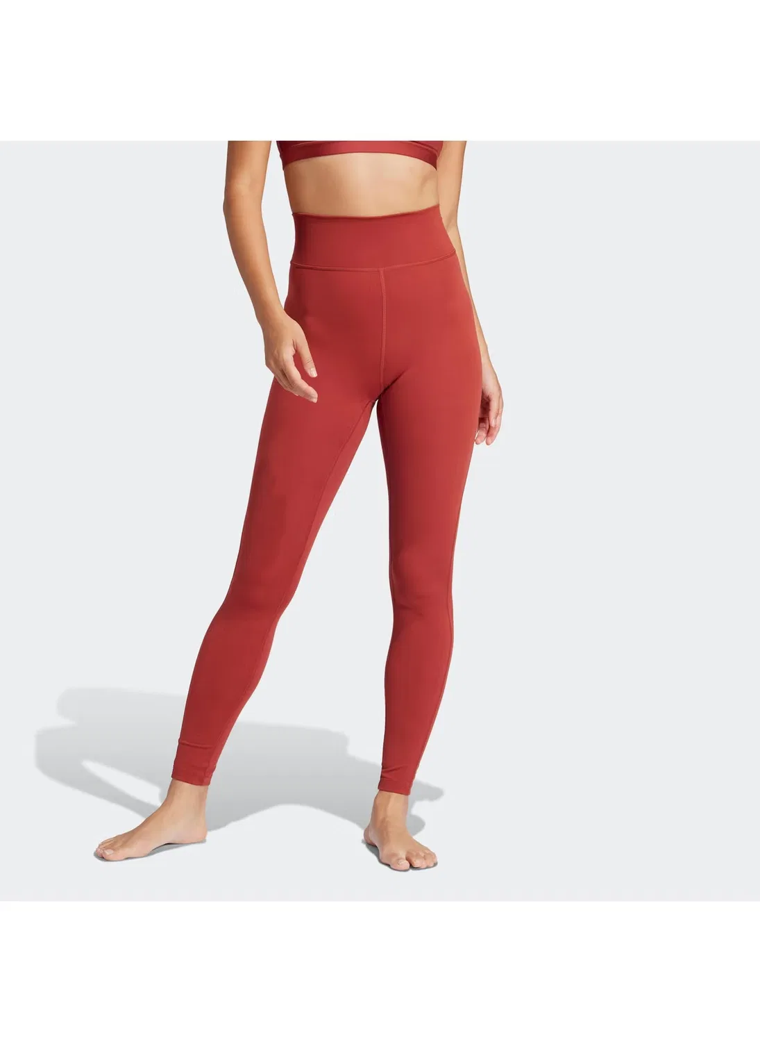Леггинсы с высокой посадкой All Me Essentials Adidas, терракотовый