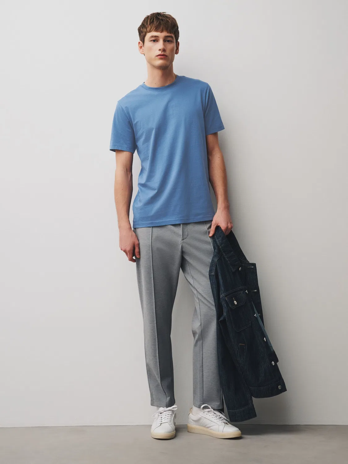 Футболка хлопковая, Slim Fit, Essential Next, синий — фото 2