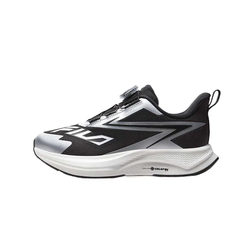 Детские кроссовки для мальчиков с шнуровкой FILA KIDS THUNDER Super Leap, Black/Space Silver