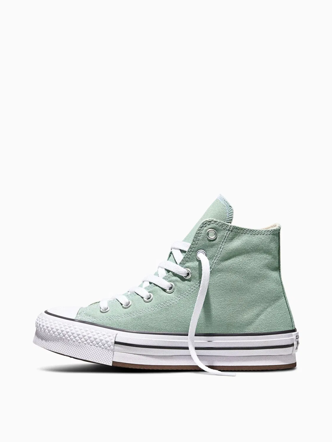 Кроссовки высокие платформа Converse Chuck Taylor EVA Lift, зеленые — фото 4