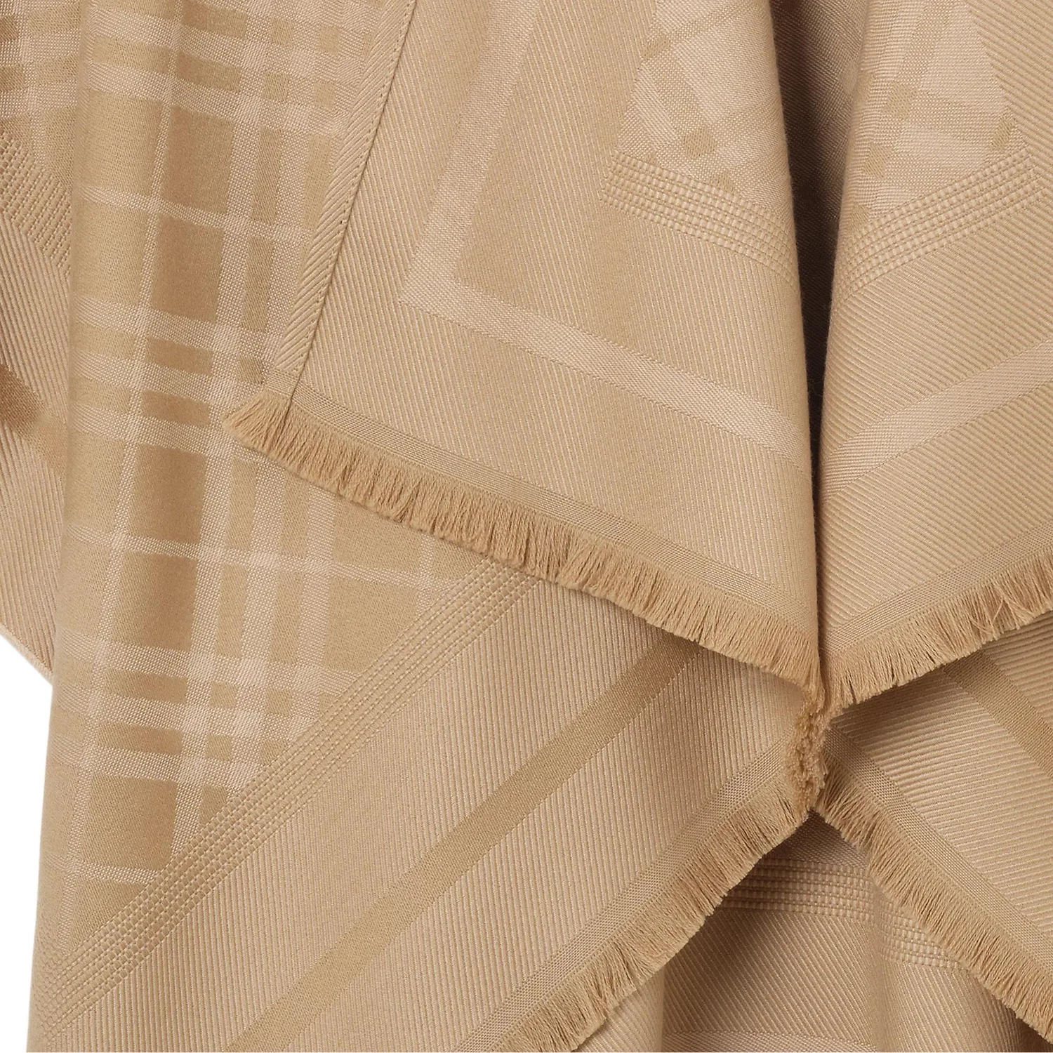 Женское пальто-накидка с принтом Sparrow Cashmere Beige Burberry, Sparrow Cashmere Beige — фото 3