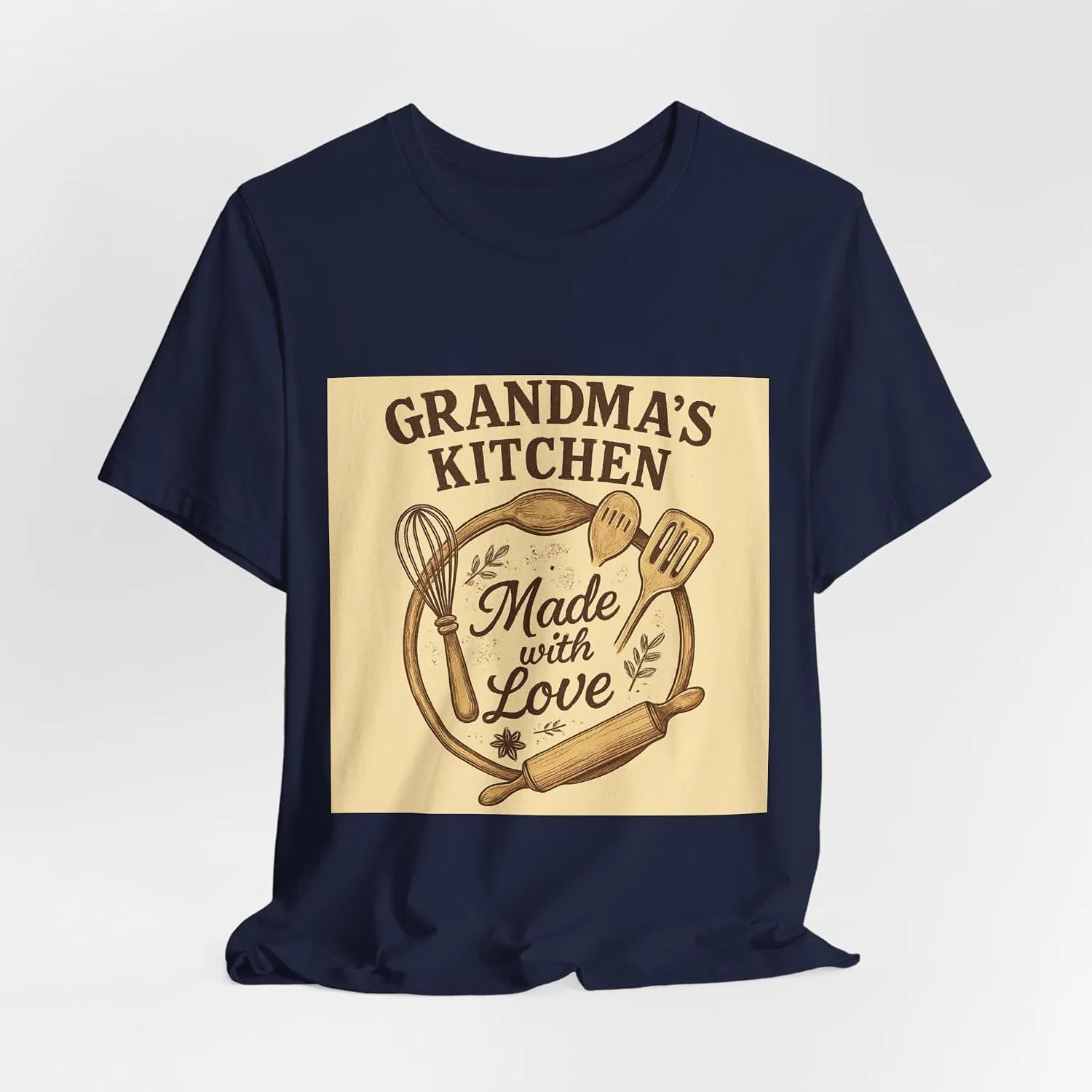 Женская футболка с принтом Grandma's Kitchen Bella+canvas, Navy — фото 4