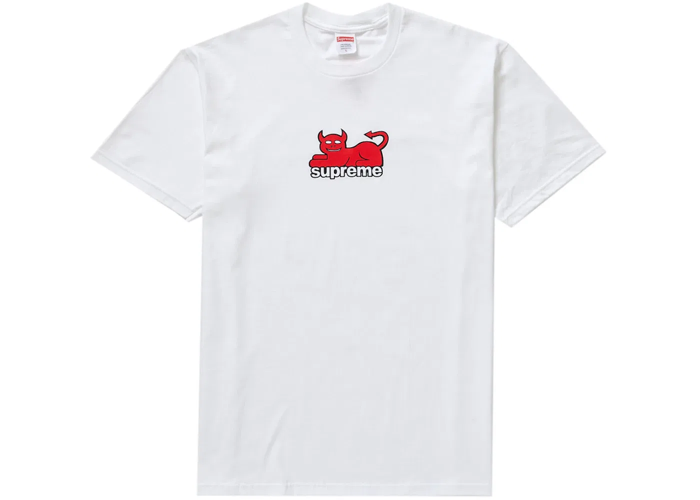 Мужская футболка с принтом Devil Cat Supreme, White