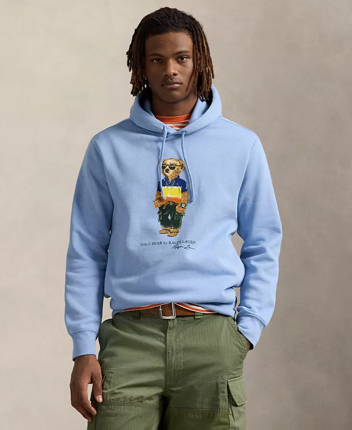 

Мужская толстовка с капюшоном Polo Bear из флиса Polo Ralph Lauren, синий