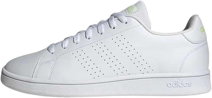 Теннисные кроссовки Adidas Unisex Advantage, Cloud White Cloud White Pulse Lime
