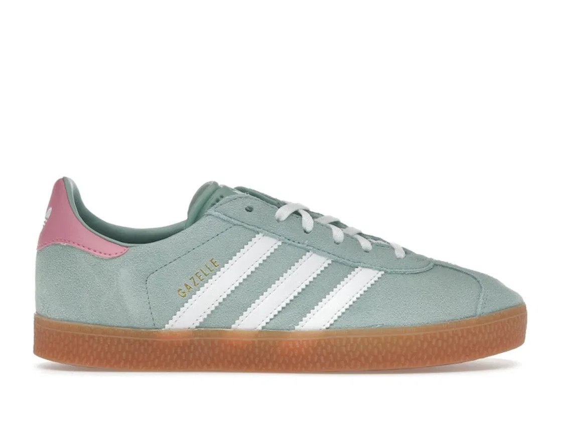 Детские кроссовки Lifestyle Adidas Gazelle, Hazy Green/Cloud White/Bliss Pink